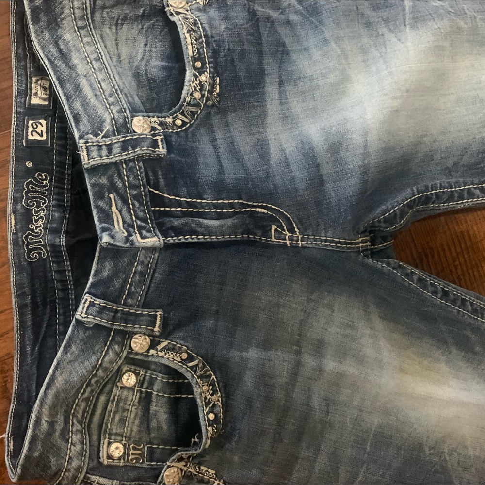 Miss Me jeans. Size 29; inseam 33.